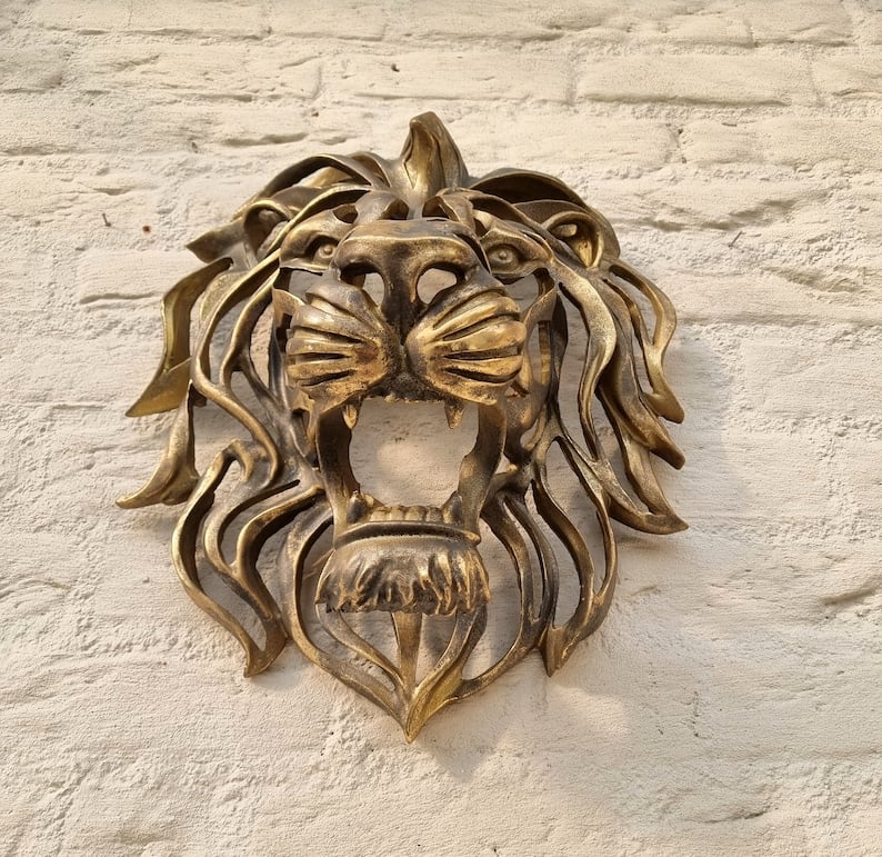 Big Lion Head Wall Decor Sculpture