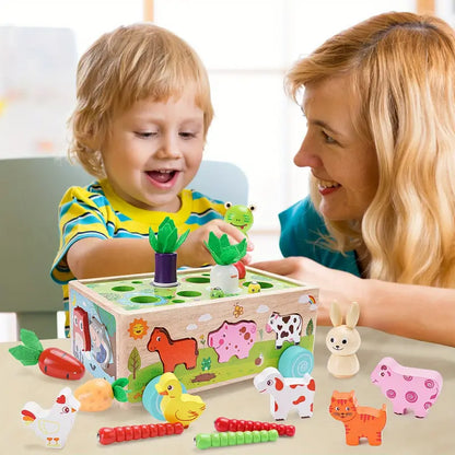 Vibrant Wood Educational Building Blocks