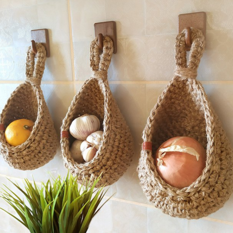 Rustic Wicker Fruit Storage Basket