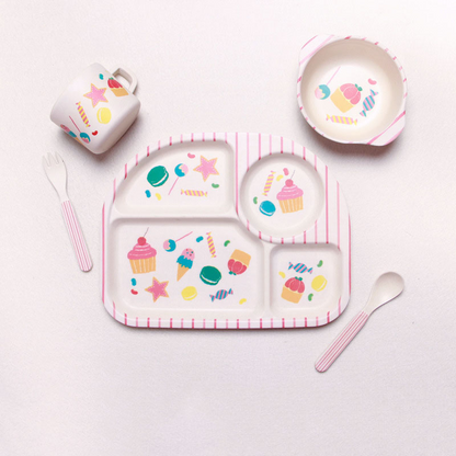 Adorable Kids Cloud Dinnerware Set with Tools