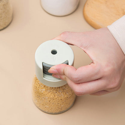 Small Clear Glass Spice Container for Kitchen
