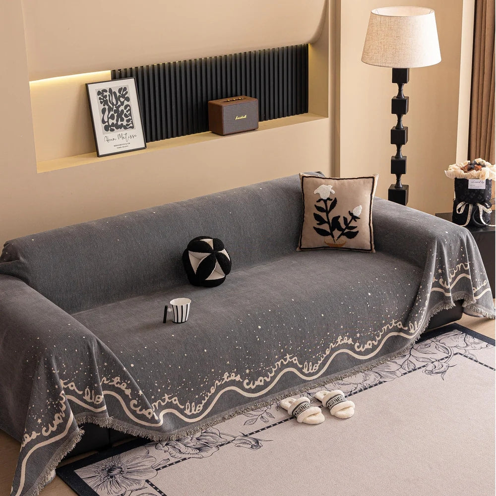 Soft Sparkly Chenille Couch Slipcover