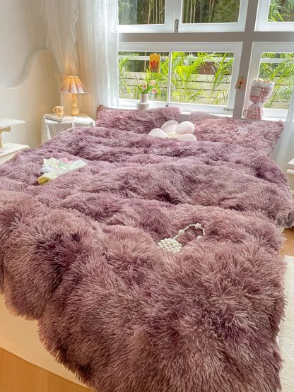 Pastel Colored Plush Duvet Cover