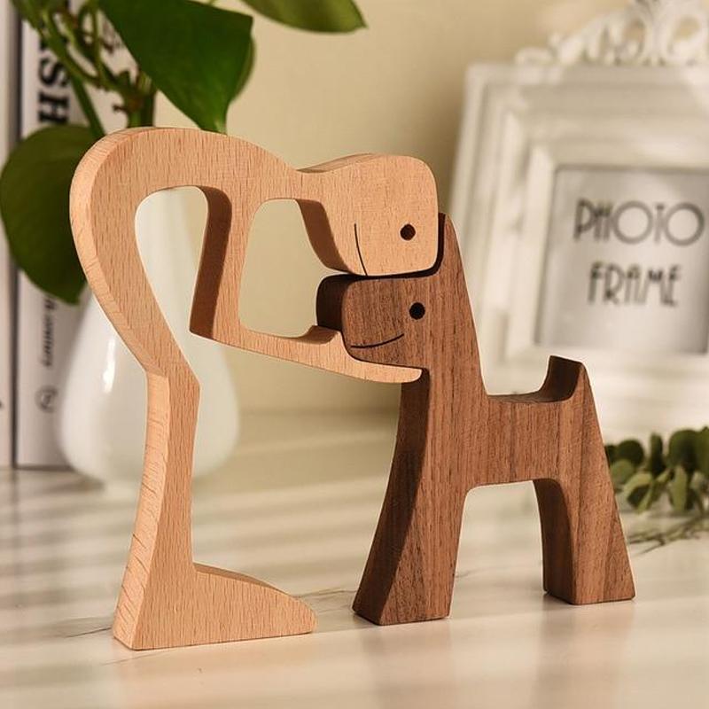 Handcrafted Wooden Animal Figurine Table Decor