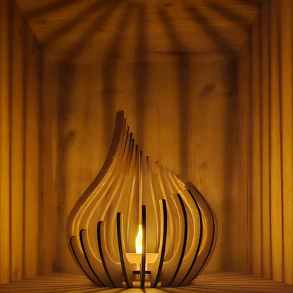 Clear Glass Candle Holder