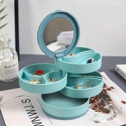 Spinning Jewelry Organizer Box for Women