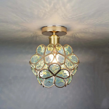 Beautiful Glass Drop Ceiling Lamp with Warm Lighting - Luxicro