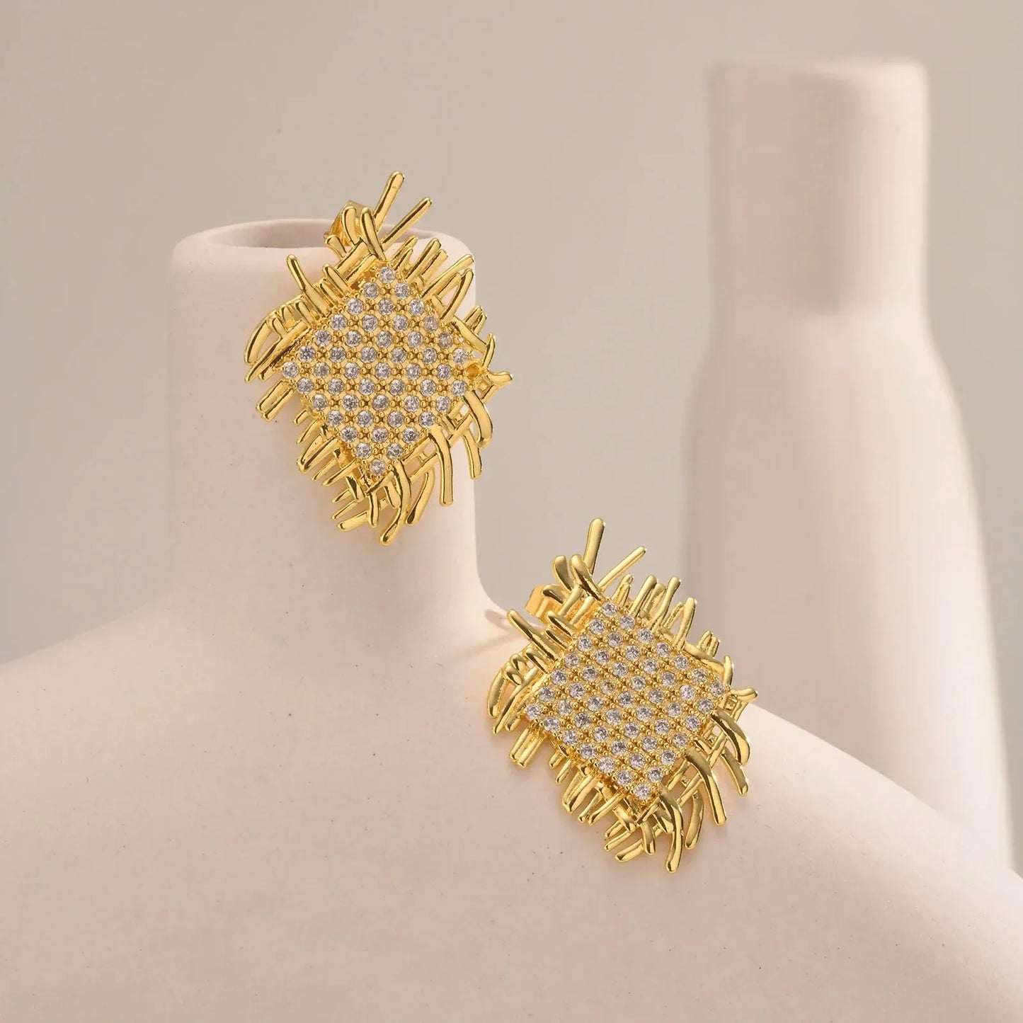 Fine 14k Gold Solitaire Diamond Earrings