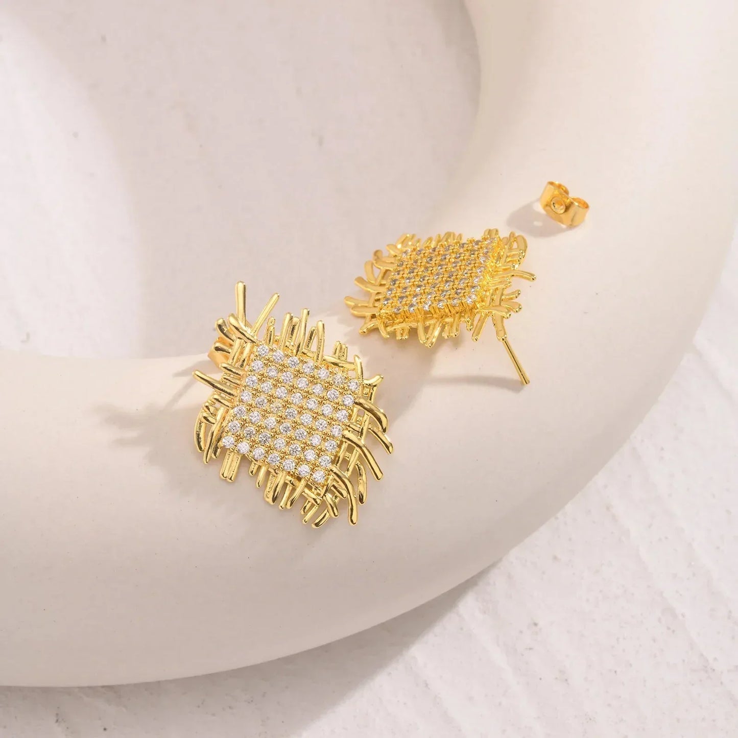 Fine 14k Gold Solitaire Diamond Earrings