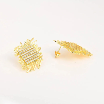 Fine 14k Gold Solitaire Diamond Earrings