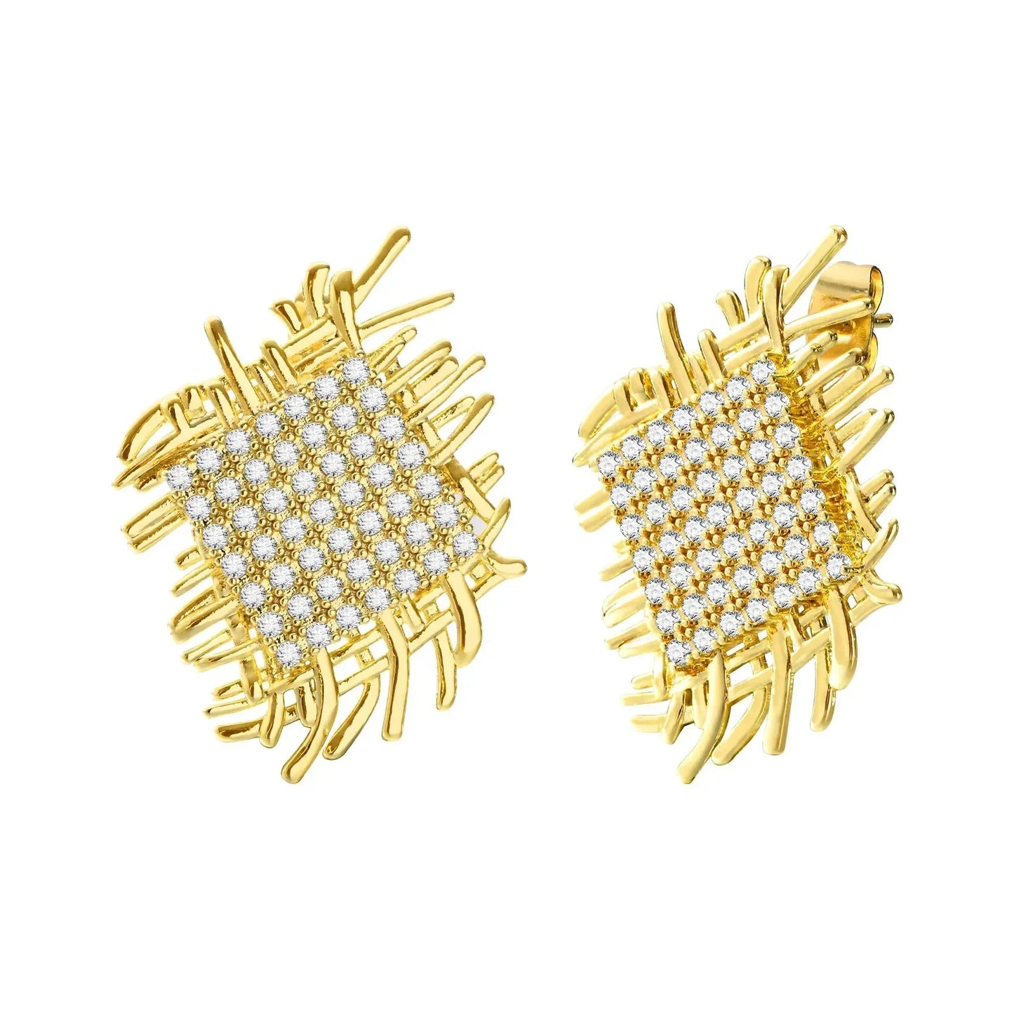Fine 14k Gold Solitaire Diamond Earrings