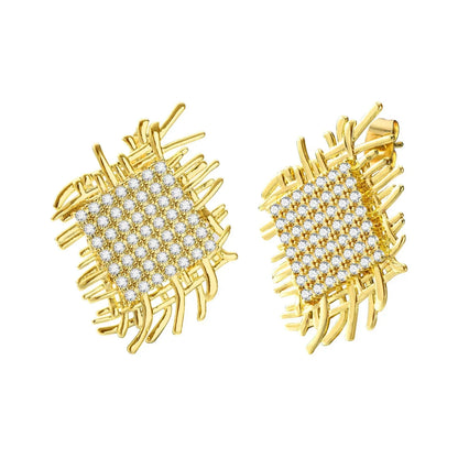 Fine 14k Gold Solitaire Diamond Earrings