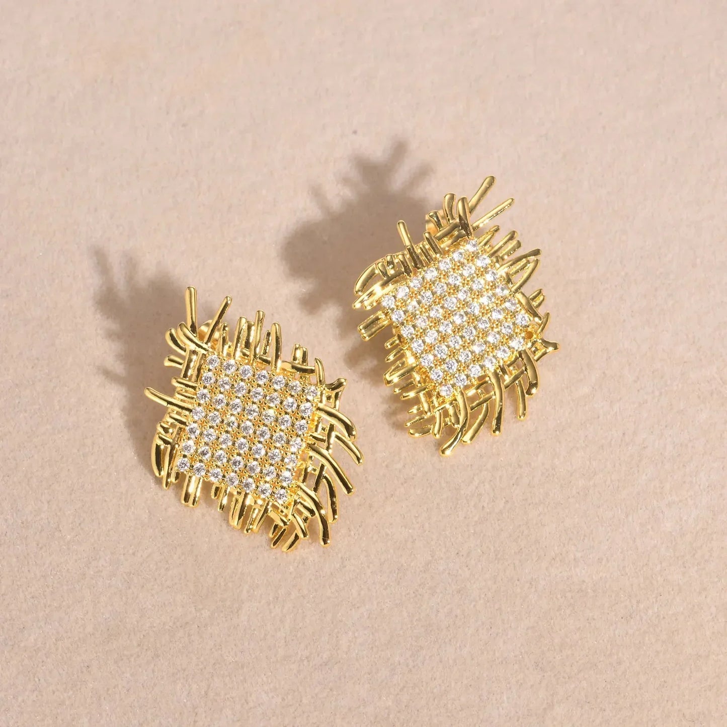 Fine 14k Gold Solitaire Diamond Earrings