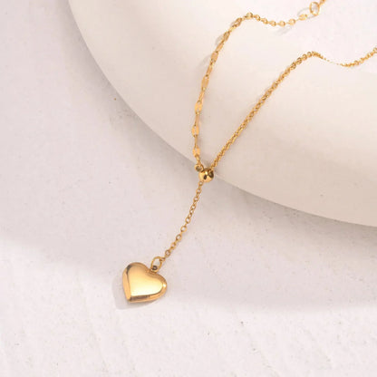 Dainty 14k Gold Heart Pendant Necklace