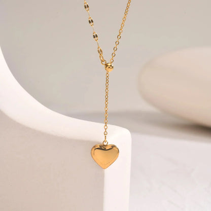 Dainty 14k Gold Heart Pendant Necklace
