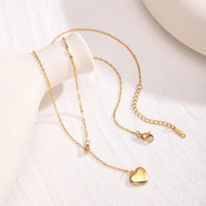 Dainty 14k Gold Heart Pendant Necklace
