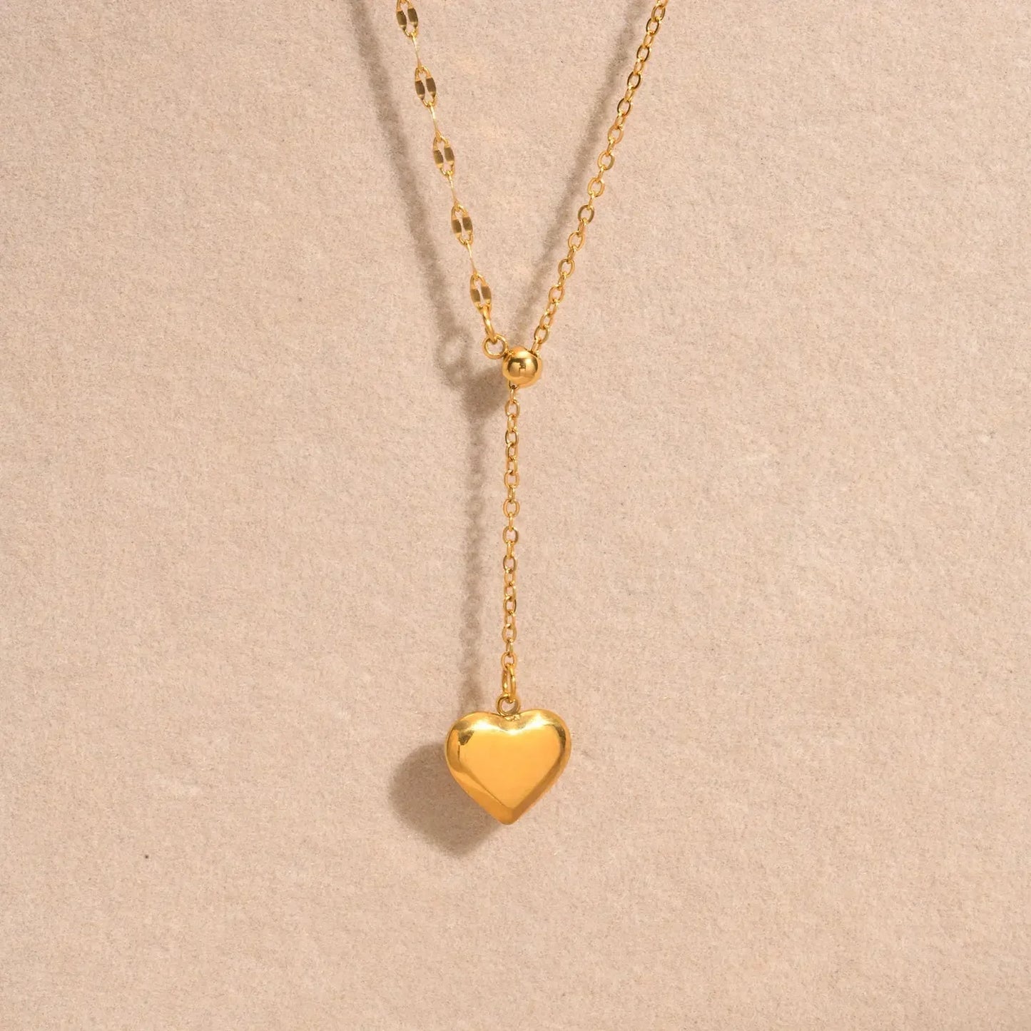 Dainty 14k Gold Heart Pendant Necklace