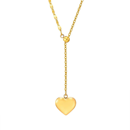 Dainty 14k Gold Heart Pendant Necklace