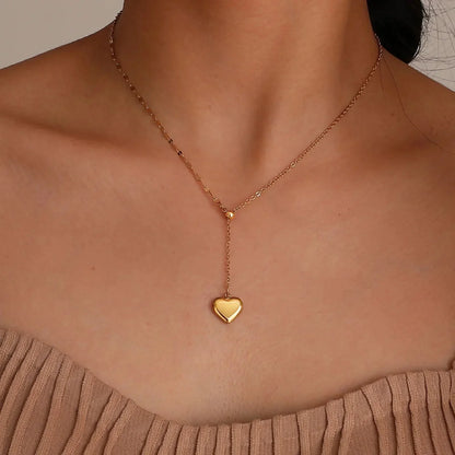 Dainty 14k Gold Heart Pendant Necklace