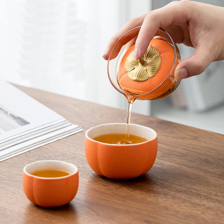 Mini Porcelain Autumn Tea Infuser Set - Luxicro