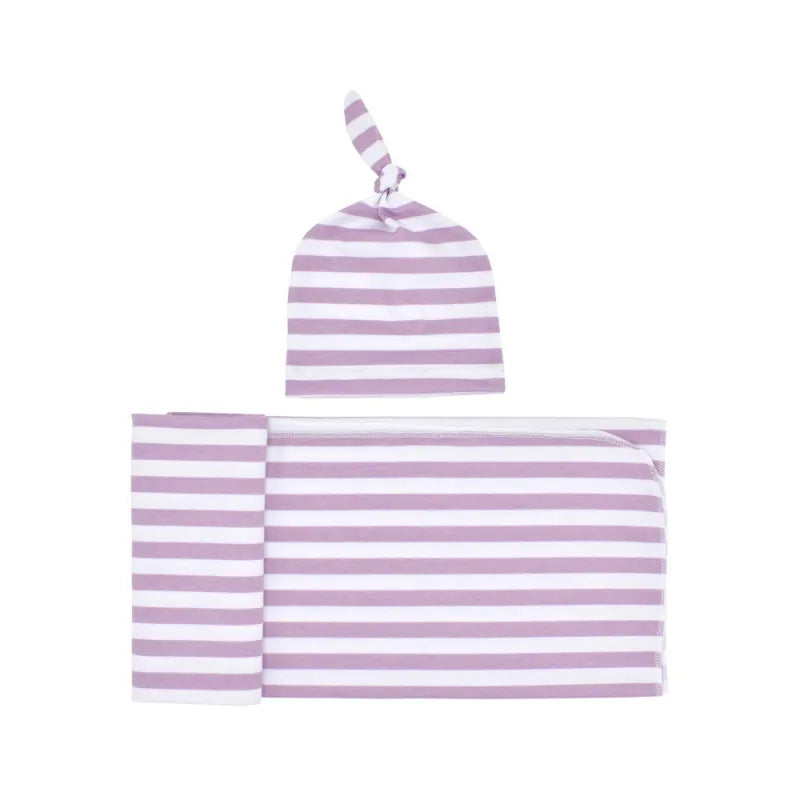 Cozy Baby Swaddle Set with Hat - Gentle Infant Wrap Blanket