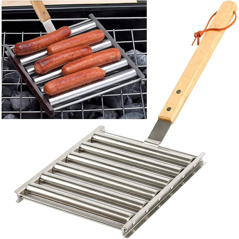 Simple Rotating Hot Dog BBQ Grill Tray - Luxicro