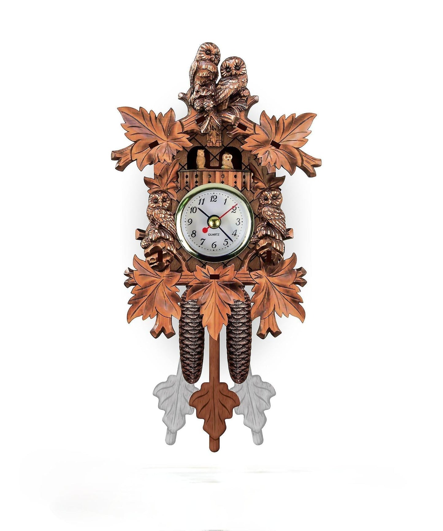 Rustic Wooden Cuckoo Wall Clock - Luxicro