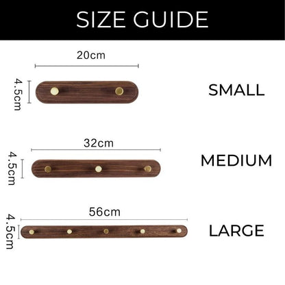 Rustic Wooden Wall Mount Coat Hooks