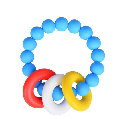 Soft Baby Teether Toy with Colorful Rings - Luxicro