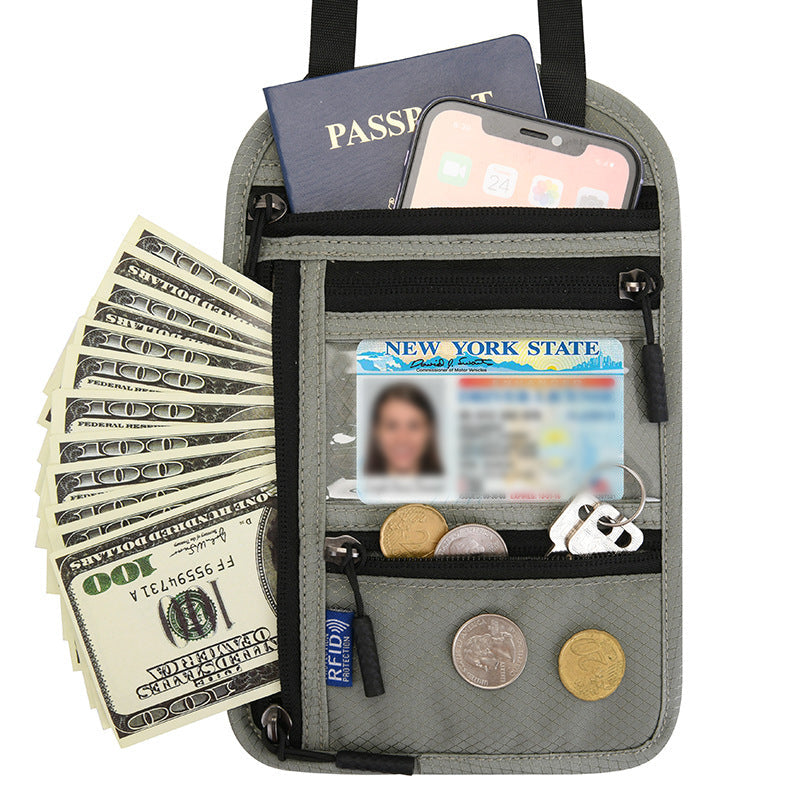 Secure Travel Wallet with RFID Passport Protector