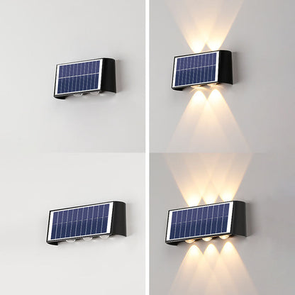 Outdoor Solar LED Wall Light Waterproof Rectangular Lamp - Luxicro
