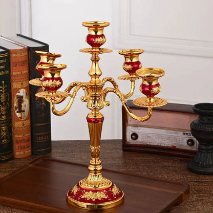 Elegant Gold Candle Holder