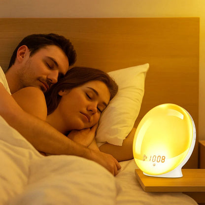 Wake-Up Light Alarm Clock for Heavy Sleepers with Simulated Sunrise