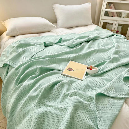Natural Fiber Plush Throw Blanket