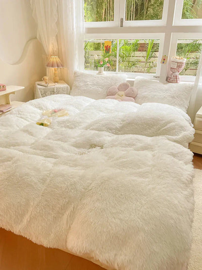 Pastel Colored Plush Duvet Cover