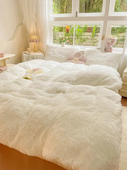 Cozy Fleece Bedding Duvet Cover Set