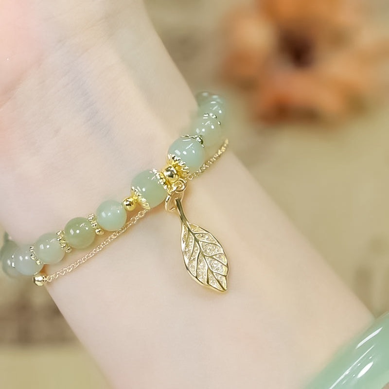 Elegant Green Stone Gold Tone Cuff Bangle - Luxicro