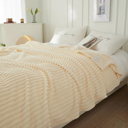 Cozy Colorful Fuzzy Blanket Throw