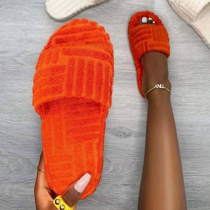 Plush Fuzzy Home Slippers