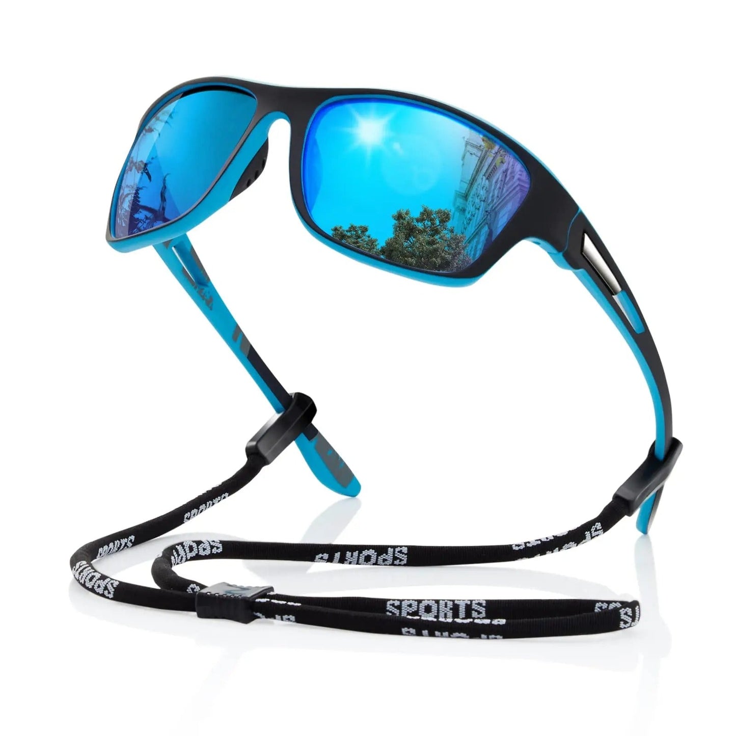 Men's Sport Wraparound Sunglasses with UV Protection