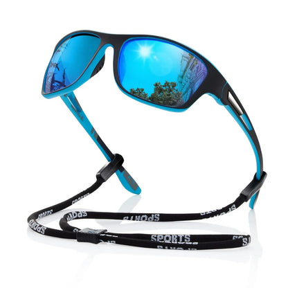 Men's Sport Wraparound Sunglasses with UV Protection