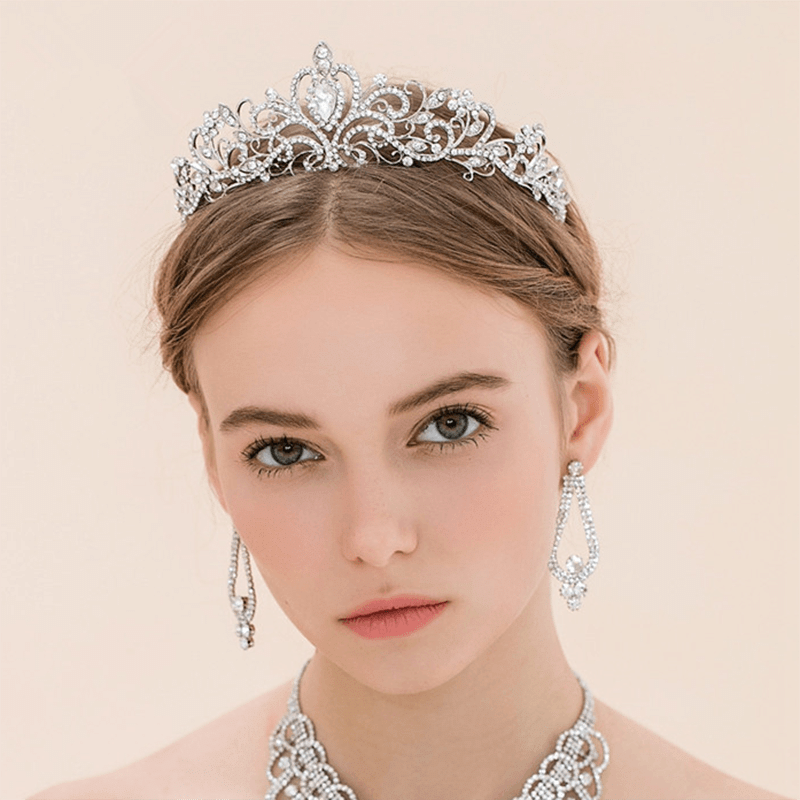 Dazzling Crystal Hair Crown Comb