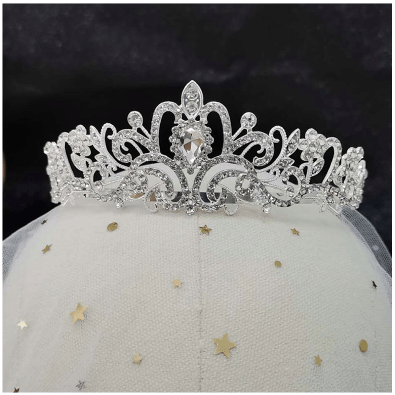 Dazzling Crystal Hair Crown Comb