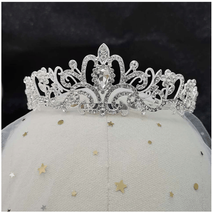 Dazzling Crystal Hair Crown Comb