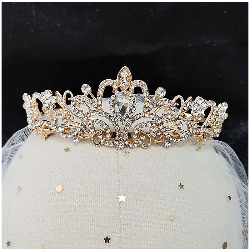 Dazzling Crystal Hair Crown Comb