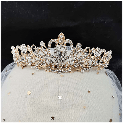 Dazzling Crystal Hair Crown Comb