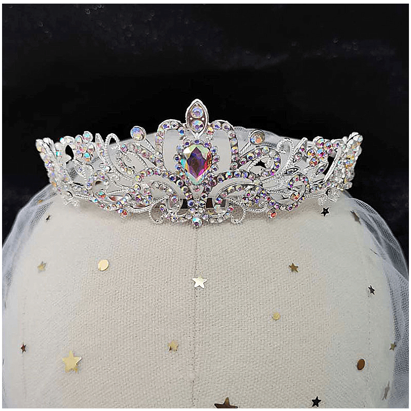 Dazzling Crystal Hair Crown Comb