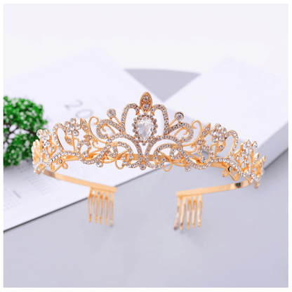 Dazzling Crystal Hair Crown Comb