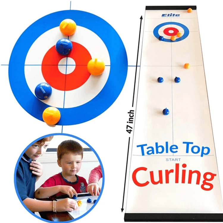 Fun Indoor Curling Board Game - Luxicro