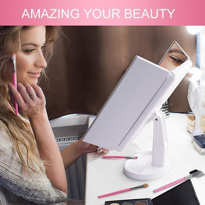 Large LED Beauty Vanity Mirror, 24 Bulbs